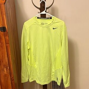 Nike Pro Combat Hyperwarm Lite shirt, neon, XL
